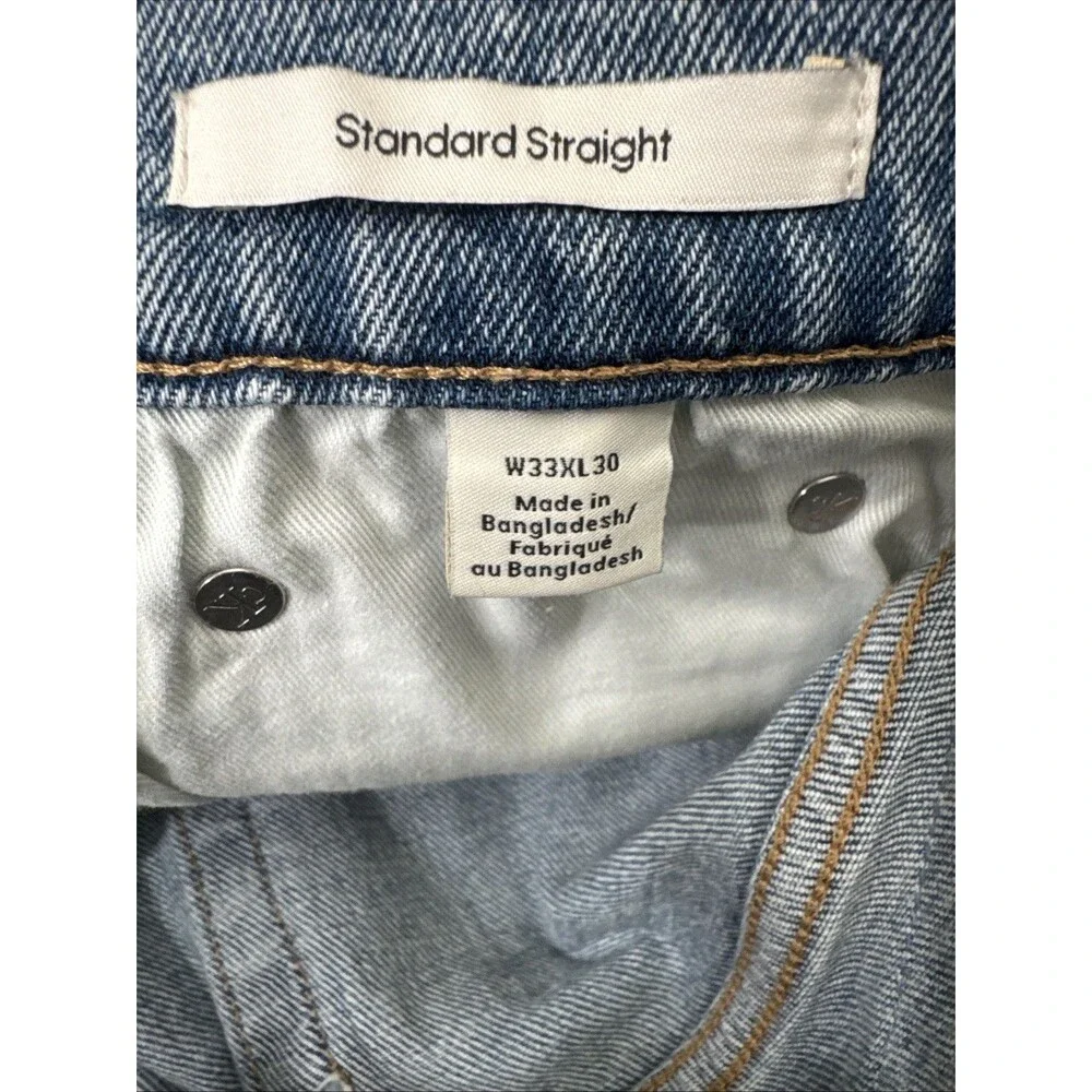 Calvin Klein Standard Straight Jeans Mens 33x30 Measure 33x28.5 Blue Stretch NWT